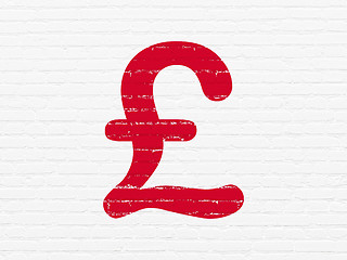 Image showing Money concept: Pound on wall background