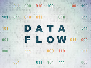 Image showing Data concept: Data Flow on Digital Data Paper background