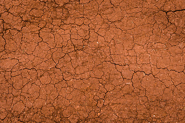 Image showing Dry land surface with cracks