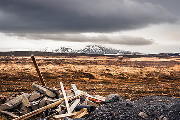 Image showing Industrial materials on a field