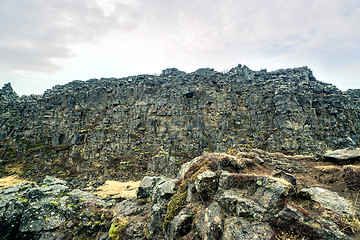 Image showing Mountain cliffs in Iceland