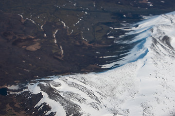 Image showing Glacier in iceland seen from above