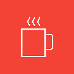 Image showing Mug of hot drink line icon.