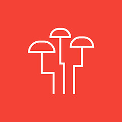 Image showing Mushroom line icon.