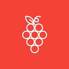 Image showing Bunch of grapes line icon.