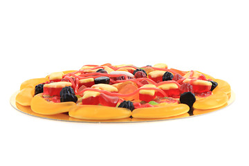 Image showing color jelly candies as pizza 