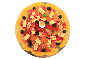 Image showing color jelly candies as pizza 