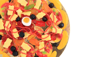 Image showing color jelly candies as pizza 