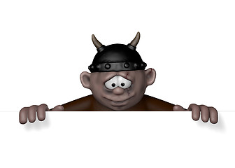 Image showing viking character with helmet - 3d rendering