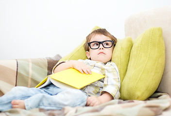 Image showing Little child with book