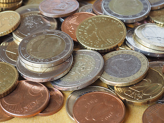 Image showing Many Euro coins