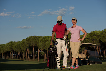 Image showing portrait of couple on golf course