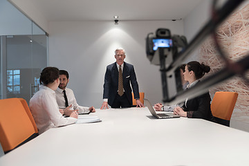 Image showing business people group brainstorming on meeting