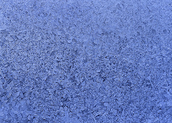 Image showing Natural ice pattern on winter glass