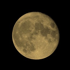 Image showing Full moon sepia