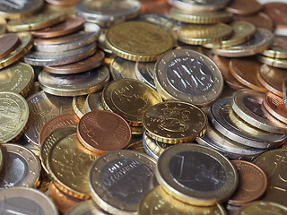 Image showing Many Euro coins