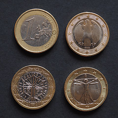 Image showing Euro coins of many countries