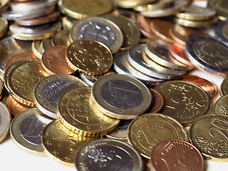 Image showing Many Euro coins