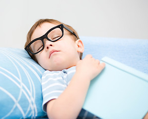 Image showing Cute little boy is sleeping