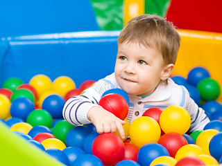 Image showing Little boy on playground