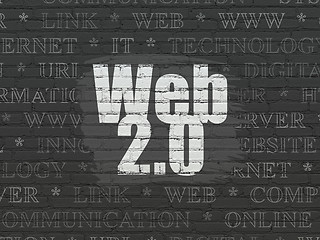 Image showing Web development concept: Web 2.0 on wall background