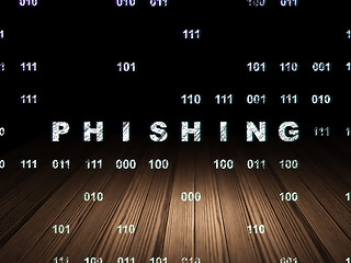 Image showing Safety concept: Phishing in grunge dark room