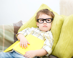 Image showing Little child with book