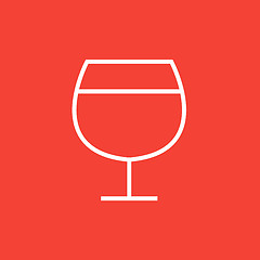 Image showing Glass of wine line icon.