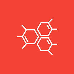 Image showing Chemical formula line icon.