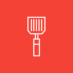 Image showing Kitchen spatula line icon.