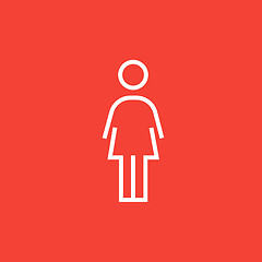 Image showing Business woman line icon.