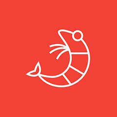 Image showing Shrimp line icon.