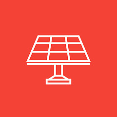 Image showing Solar panel line icon.