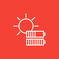 Image showing Solar energy line icon.