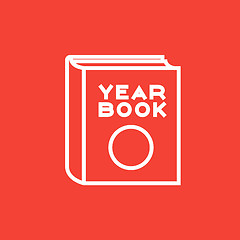 Image showing Yearbook line icon.