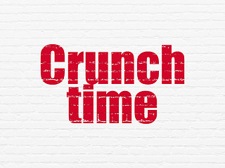 Image showing Business concept: Crunch Time on wall background