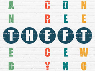 Image showing Safety concept: Theft in Crossword Puzzle