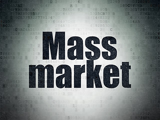 Image showing Advertising concept: Mass Market on Digital Data Paper background