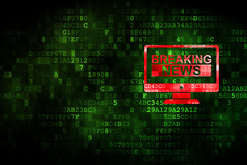 Image showing News concept: Breaking News On Screen on digital background