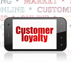 Image showing Advertising concept: Smartphone with Customer Loyalty on display