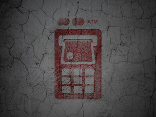 Image showing Banking concept: ATM Machine on grunge wall background