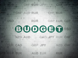 Image showing Money concept: Budget on Digital Data Paper background