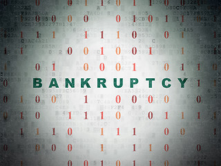 Image showing Finance concept: Bankruptcy on Digital Data Paper background