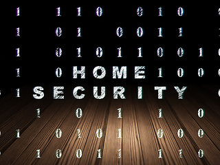 Image showing Safety concept: Home Security in grunge dark room