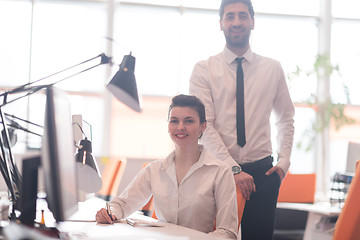 Image showing portrait of business couple at office