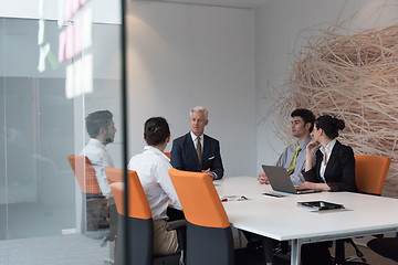 Image showing business people group brainstorming on meeting