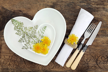 Image showing Floral Table Setting