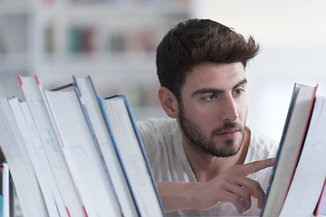 Image showing student study  in school library