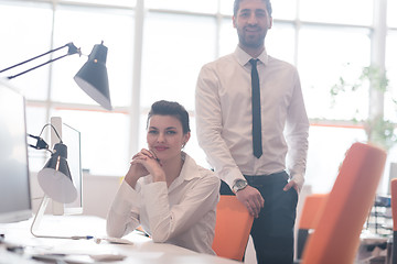 Image showing portrait of business couple at office