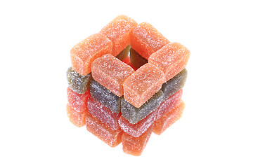 Image showing candy fruit cubes